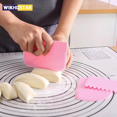 3 шт./компл. скребок для крема с неровными зубцами, шпатели для теста, скребок для выпечки торта, слайсер для помадки, торта, резак для кондитерских изделий, инструмент для украшения своими руками