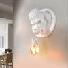 Modern Resin Led Wall Sconce Gorilla Lamp Retrohome Loft Bedroom Bathroom Bedside Home Decor Fixtures Luminaire Indoor Lighting