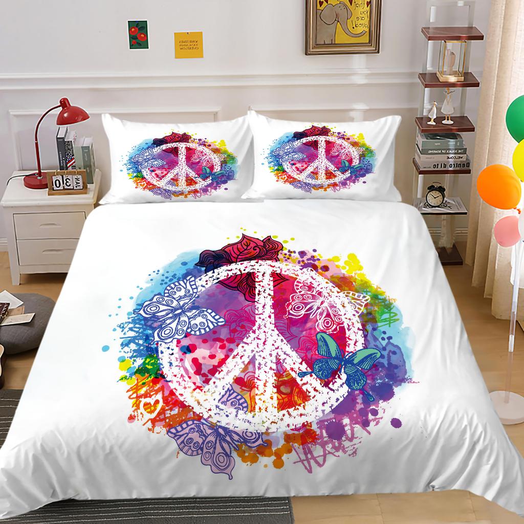 3D Geometric Bedding Set with Line Down Duvet and Pillowcase 2/3 Pieces AU180 * 210 Full Size Soft Home Decoration