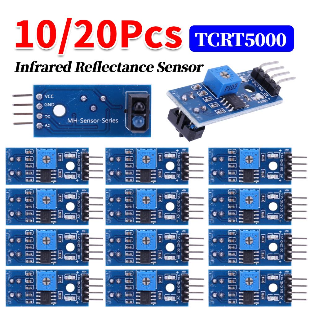 10/20 шт. TCRT5000 ИК-инфракрасный датчик отражения Модуль обнаружения препятствий Датчик следования Модуль следования Для Arduino DIY Комплект