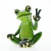 2Pcs Creative Resin Funny Frog Figurines Interior Home Decor Accessories Office Tabletop Personalized Ornaments Gift Present