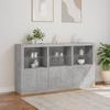 Vidaxl Шкаф со светодиодной подсветкой, цвет бетона, 181,5X37X100 см