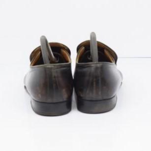 90-е NIPMAR Лоферы слипоны из крокодиловой кожи 25.5-26.5см 8 Коричневые Италия(ИСПОЛЬЗОВАЛ)