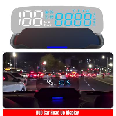 HUD Автомобильный проекционный дисплей Автоматически синхронизирует данные автомобиля Расход топлива Давление турбины Скорость автомобиля и Отображение пробега