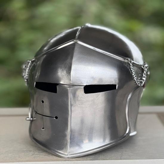 Medieval Barbuta Helmet, 18g Mild Steel, Costume Armor Gift