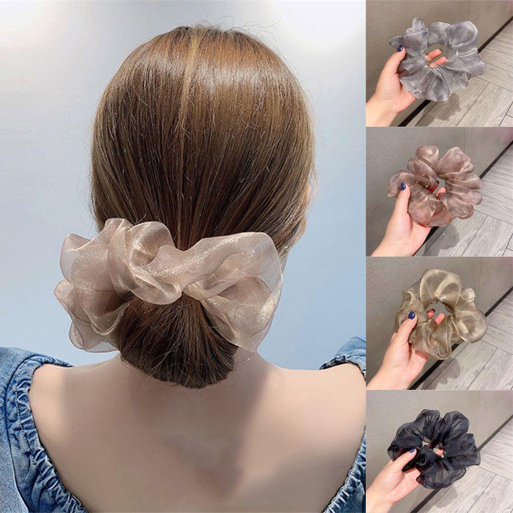 Hairband Headwear Fashion Hair Ropes Elastic Hair Ties for Women Girls Oversized Hair Scrunchies