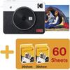 Kodak Mini Shot 3 Retro, Appareil Photo Instantané Argentique Avec Imprimante Photo Portable Intégrée, Compatible iOS Et Android