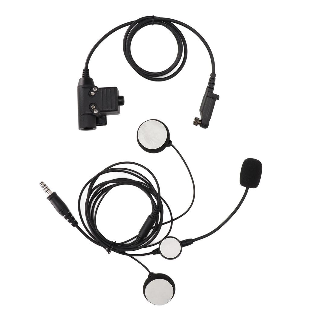 Наушники для мотоциклетного шлема + U94 PTT 7,1 мм, двусторонняя гарнитура для шлема с шумоподавлением и зажимом для