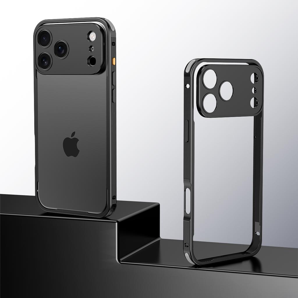 Авиационный алюминиевый сплав Рамка Бампер Чехол для телефона Для iPhone 17 16 15 14 13 Pro Max Plus Металлическая защита линз Ударопрочная крышка