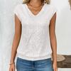 Summer New Women's V-neck Sequined Short Sleeved Top Vest for Women