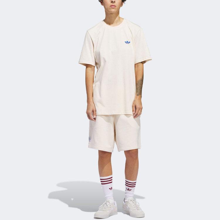 adidas Футболка Originals Shmoofoil Featherweight с круглым вырезом и коротким рукавом с логотипом, мужская, белая IU0103