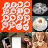 16Pcs Coffee Drawing Mold Creative Printing Model Coffee Foam Spray Cake Stencils Powdered Sugar Sieve