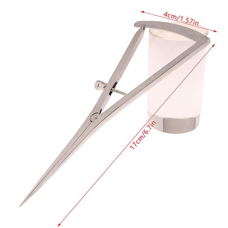 Dental Implant Bone Caliper Dental Crown Gauge Calipers Ruler Curved/Straight Head Dental Surgical Wax Bone Dental Instrument
