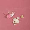 Pink Pretty Brooch Lucky Cartoon Paper Crane Flower Enamel Pins Custom Alloy Backpack Lapel Badge Jewelry Gifts for Girls Couple
