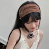 Однотонная вязаная повязка на голову, вязаная широкая по краю, эластичная повязка для волос, повязка на голову со стразами в виде милого сердечка, для девочек
