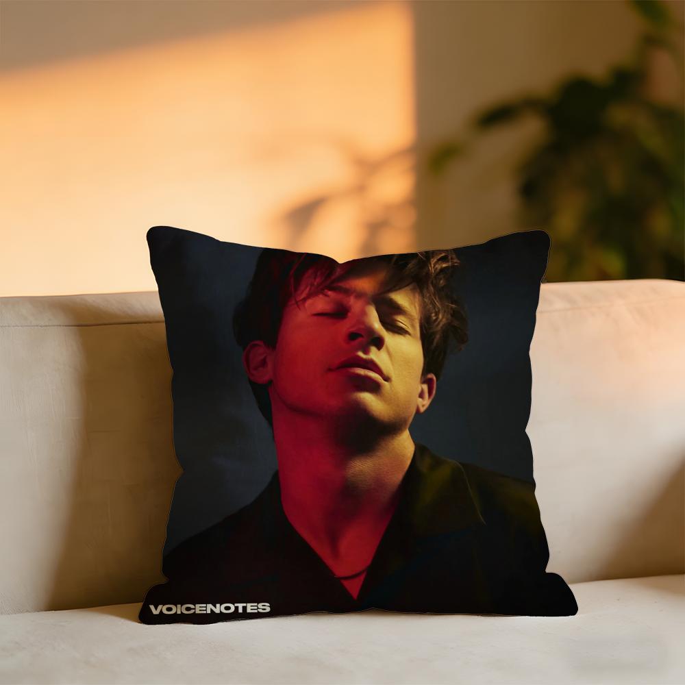 Charlie Puth Album Cushion Cover Cozy Velvet Throw PillowSoft Warm Cushion For Sofa Bed