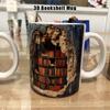 3D Книжная полка Кружка Креативный дизайн комнаты Керамическая книжная полка Кофейная чашка Книжная полка Кофейная кружка Библиотечная полка Кружка Подарки для любителей книг