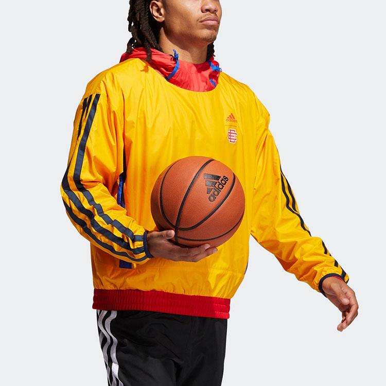 adidas EE Mcd Basketball Повседневная спортивная толстовка с капюшоном с длинным рукавом Мужская верхняя одежда Желтый H16555