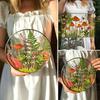 Wildflower Mushroom Herbarium Hanging Decoration Indoor Outdoor Garden Window Wall Hanging Mushroom Pressed Flower Art Ornament