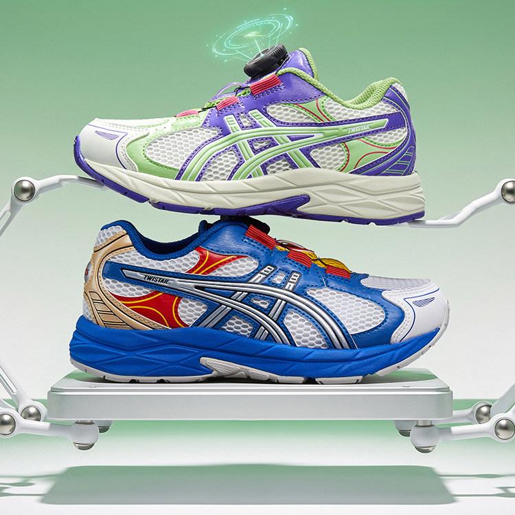 Asics 2026 Амортизирующие Дышащие Кнопочные Беговые Кроссовки Детские Беговые Кроссовки 1014A400-102
