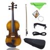 4 4 Full Size Acoustic EQ Electric Violin Fiddle Kit Solid Wood Spruce Face Board with Bow Hard Case Shoulder Rest