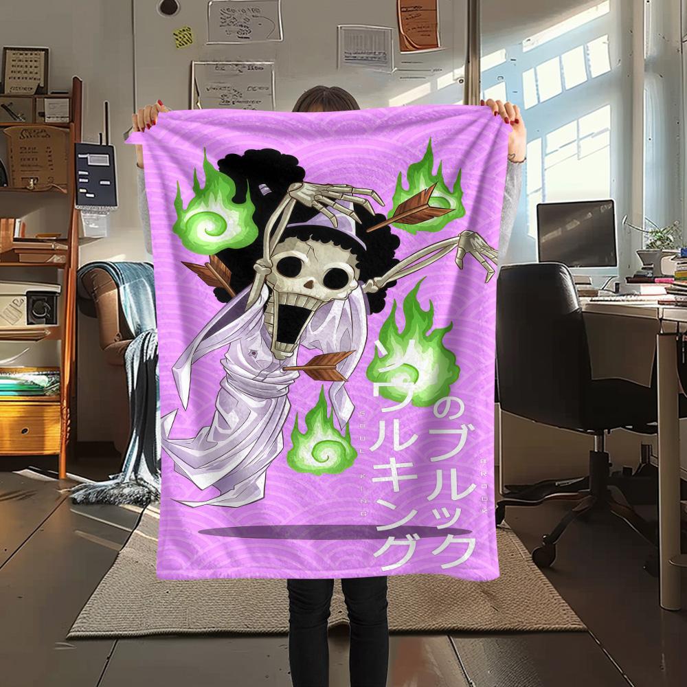 1PC One Piece Brooke Patterned Flannel Blanket Suitable For All Seasons For Home Decor Warmth And Comfort Gifts Holiday Present