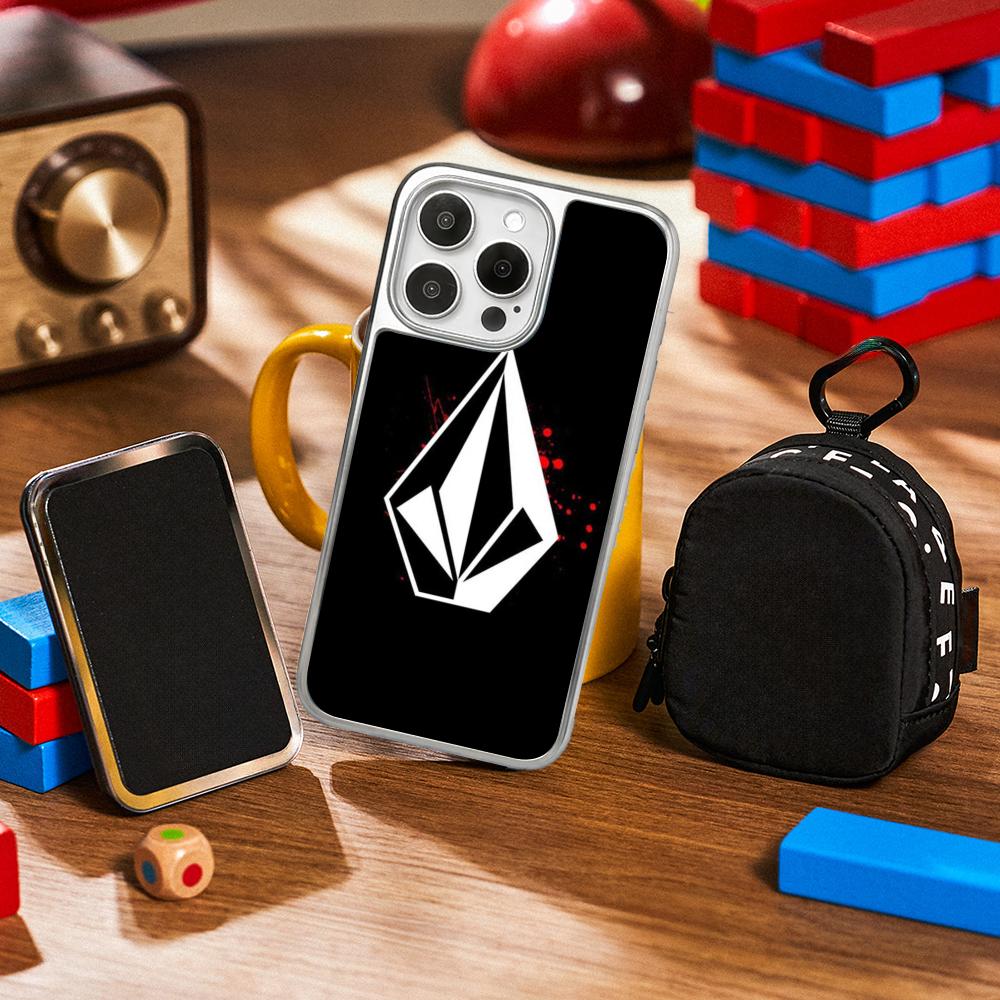 Стильный модный чехол для телефона с логотипом V-vol-coms для iPhone 16 15 14 13 12 11 Pro Max из овчины с серебристым краем, защитный чехол