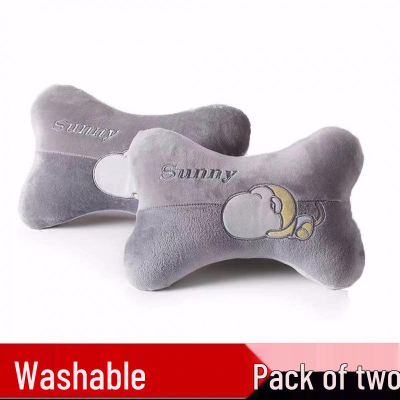 Car Neck and Lumbar Support Pillow Set – Cute Cartoon Design