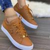 Fashion Plus Size 2025 Hot Sale Shallow Women's Vulcanize Shoes Outdoor Walking Low Heel Lace Up Sneakers Versatile Ladies Casual Shoes