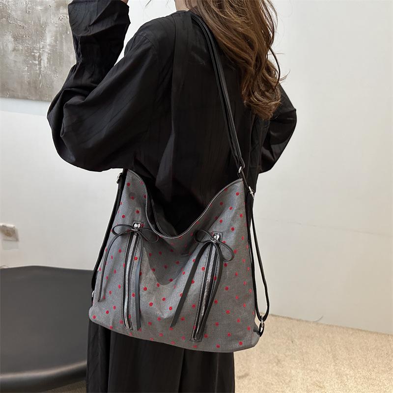 Персонализированная сумка с двойной спинкой, большой емкости для женщин, новая повседневная сумка через плечо, простая дорожная сумка для игрушек
