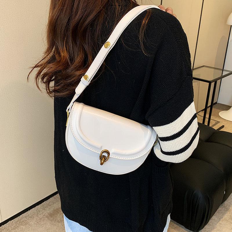 Pu Leather Saddle Armpit Bags for Women Trendy Shoulder Crossbody Bags Ladies Vintage Ladies Underarm Handbags Purses