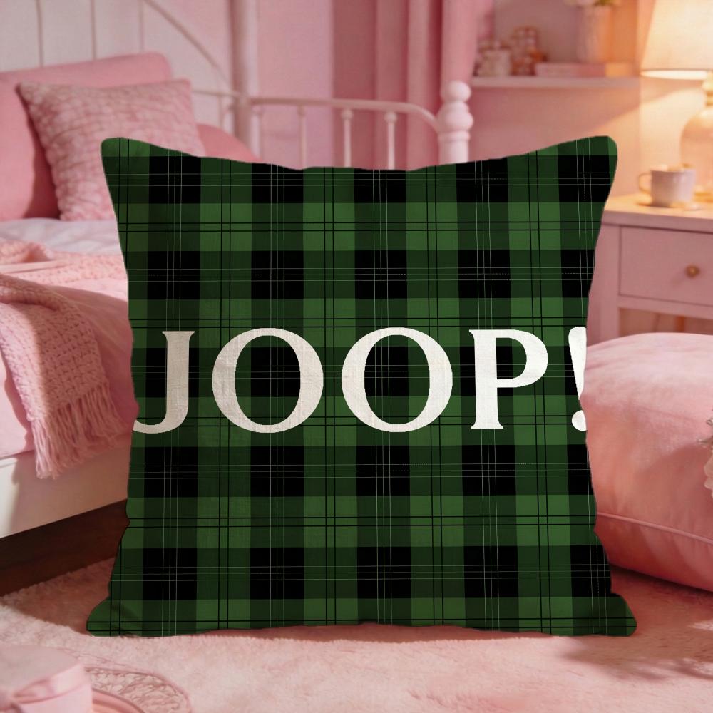 JJoopS Brand Classic Logo Cushion Cover Premium Comfort Reversible Pillow Cove Two In One Design For Any Room Car Interior