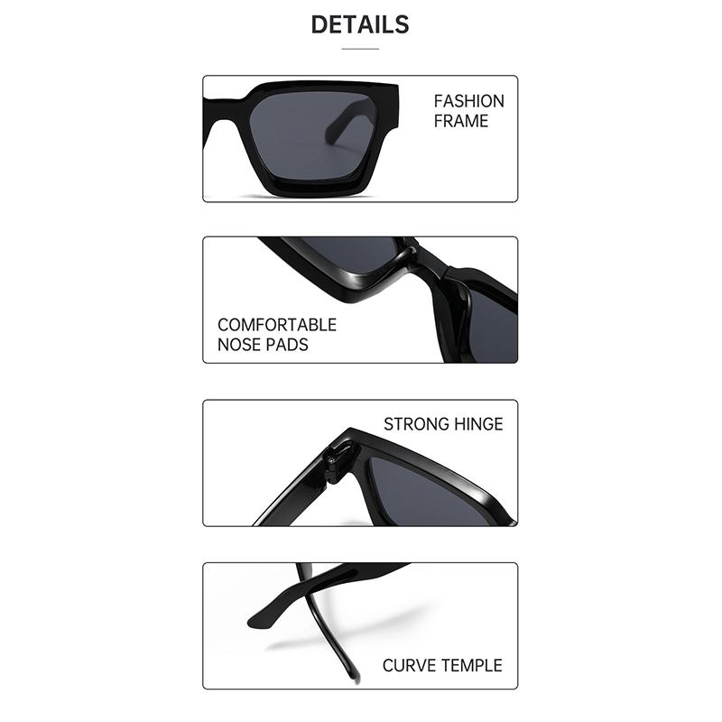 Классические Модные Квадратные Очки для Женщин и Мужчин с Полной Оправой, Защита от Солнца, Очки для Повседневной Жизни, Аксессуары для Очков, Подарок