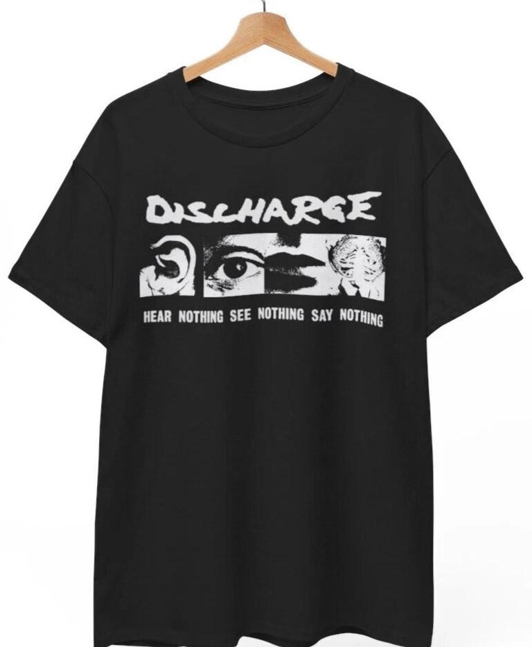 Футболка Discharge Hear Nothing Черная Хлопок Все размеры S-5XL HD739 Унисекс Футболка