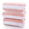 Quick-drying Face Wash Coral Fleece Towel Cationic Striped Warp Knitted Thickened Life Household Children's Bath Absorbent Bath Towel