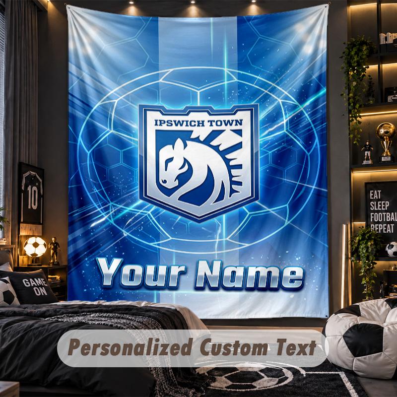 TapestryIpswich Town Custom Name Text Personalized Wall Hanging Tapestry Home Wall Decor