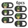 6pcs Cute Plant Camera Webcam Privacy Cover Slide Phone Camera Lens Blocker Laptop Privacy Protector Masking Sticker