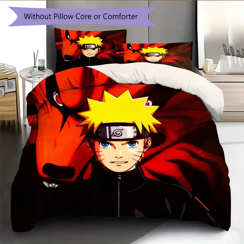 Naruto Uzumaki Naruto Pattern Bedding Home Decoration Birthday Gift (1 * duvet cover + 2 * pillowcase, without core)