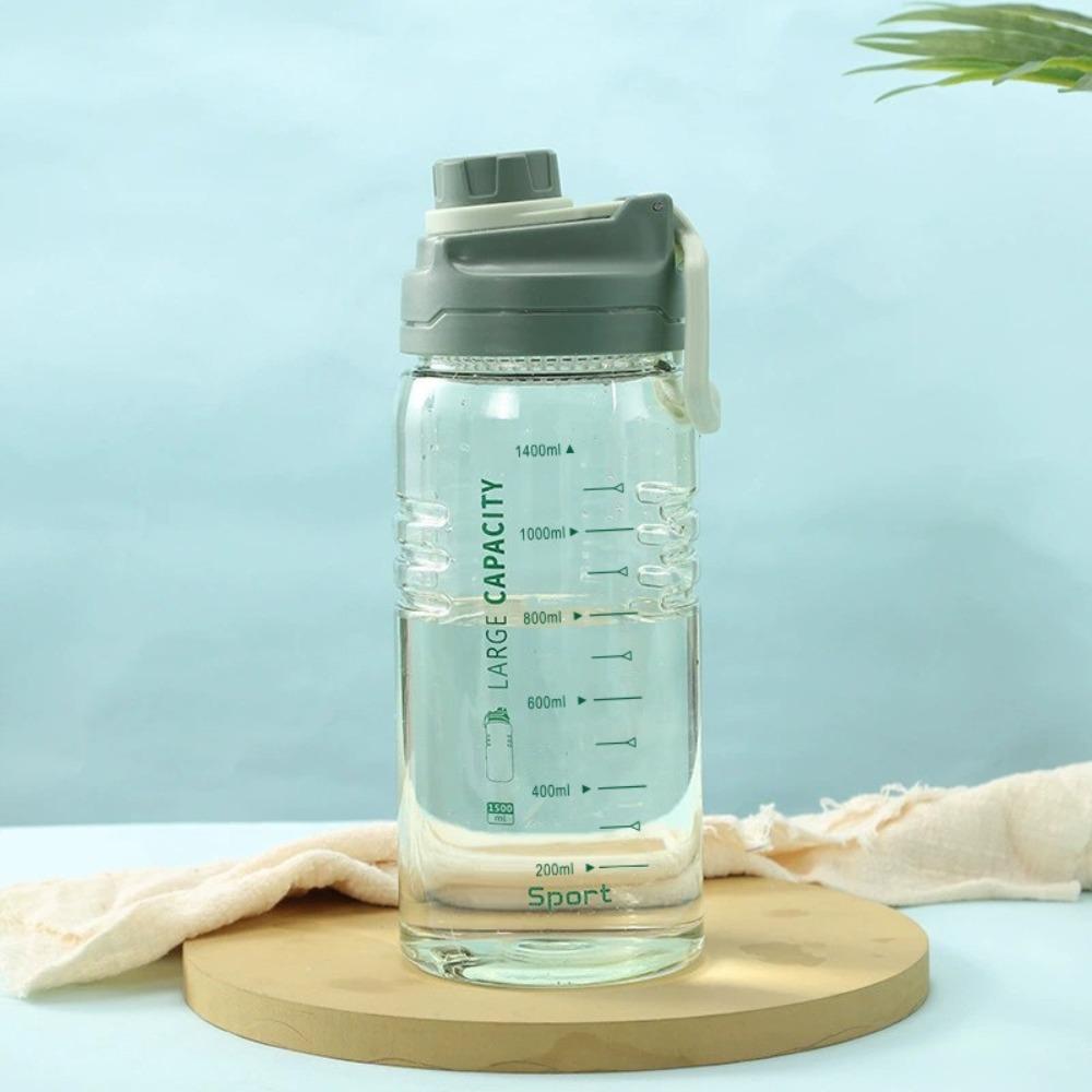 1.5L Clear Drink Bottle Leakproof Travel Kettle New Sports Water Bottle