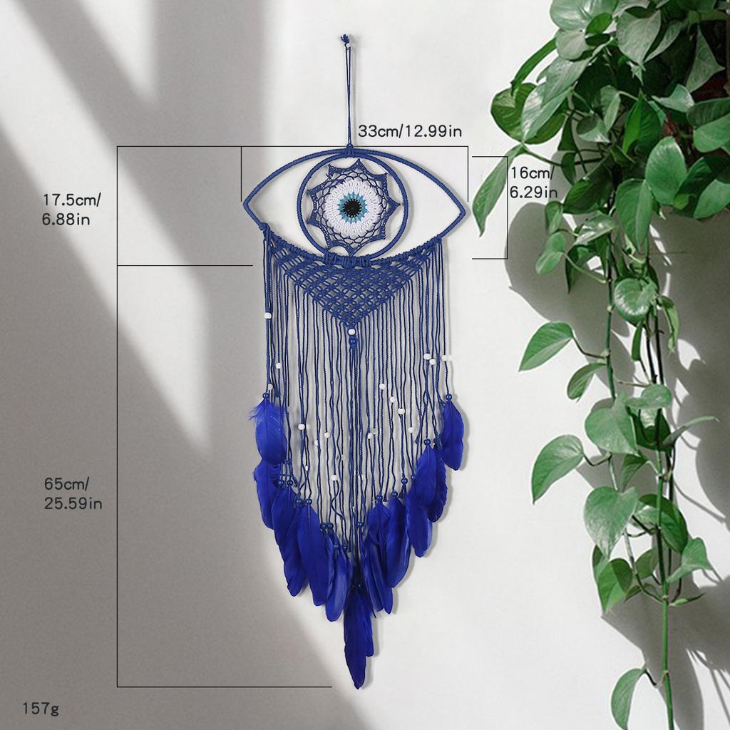 Devil's Eye White Weaving Dreamcatcher Handmade Weaving Dreamcatcher Room Decoration