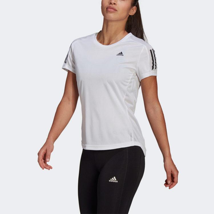 adidas Собственная футболка The Run Tee Performance Training с коротким рукавом для женщин, белая GJ9989