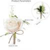 4PCS Boutonniere for Men Corsage and Boutonniere Set Corsage Wristlet for Prom Decor Wedding Flowers Accessories Party Suit Decoration
