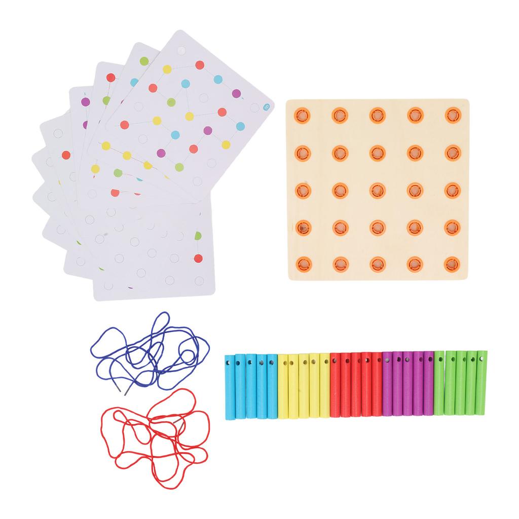 Деревянный геоборд, координация рук и глаз, сенсорная тренировка, безопасный деревянный математический блок для детей O