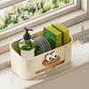 Держатель для губки Yousheng Двухъярусная стойка для хранения Большая вместимость Легко установить Хранение для ванной и кухни Сливной стеллаж