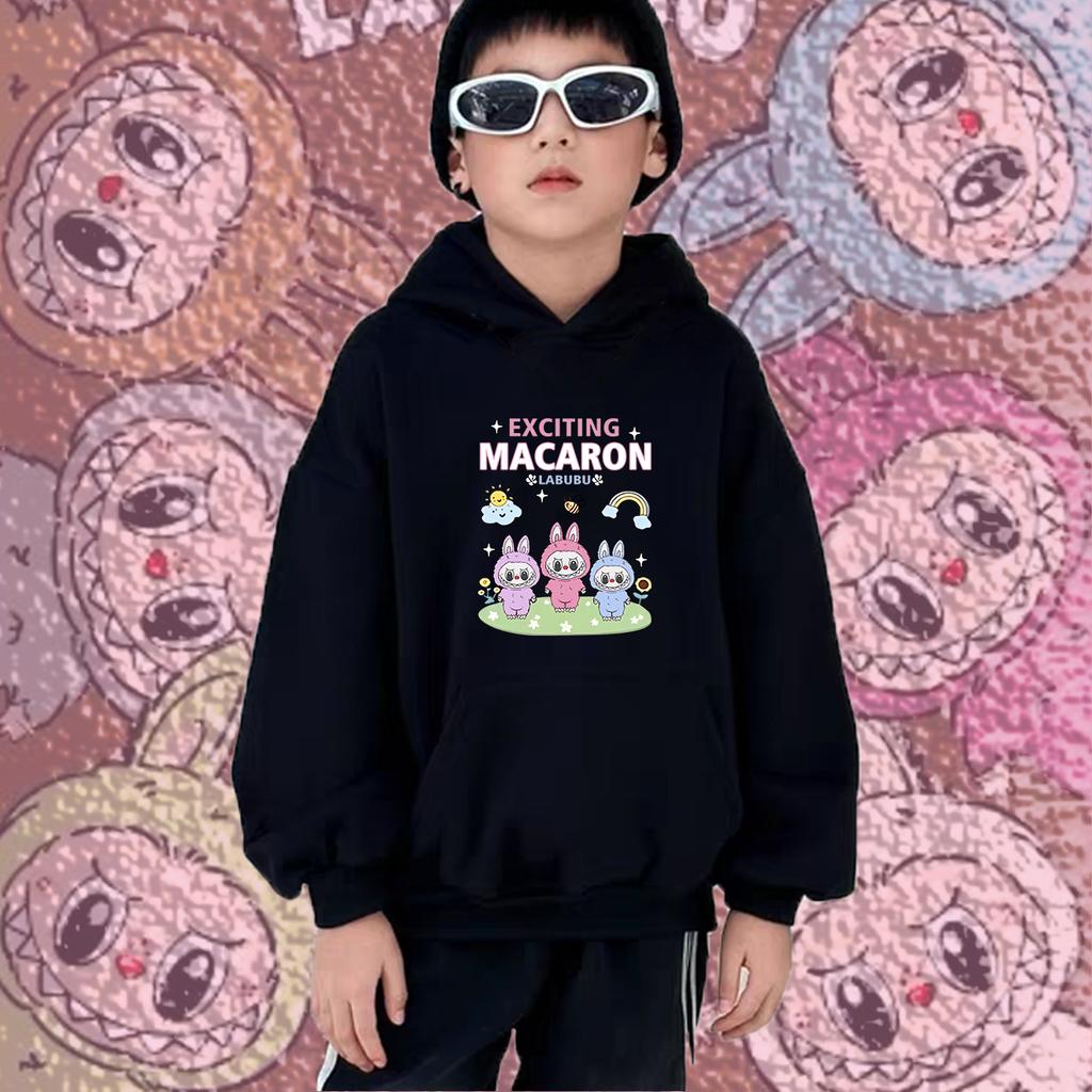 Детское худи Новое модное Labubu Kids Милое мультяшное повседневное худи 100-160см Мальчики Девочки