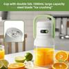 with Two Lids Electric  Fruit Blender Cordless Automatic Juicing Cup BPA-Free Smoothie Maker  Home