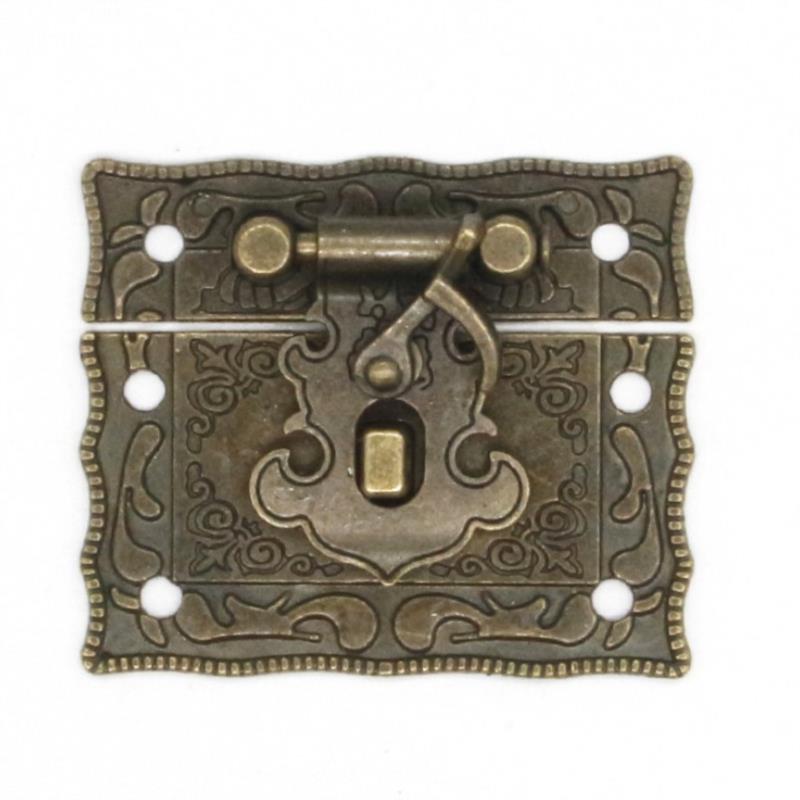 Винтажная коробка с защелкой, застежкой, винтом, чемоданом, шкафом, антикварный бронзовый футляр для ювелирных изделий