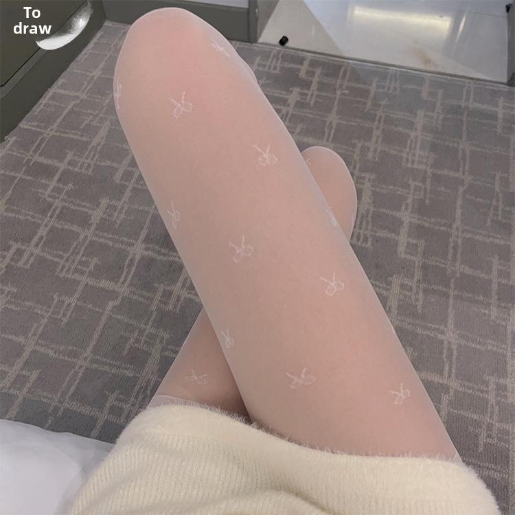 Women's Sheer Fishnet Stockings - Polka Dot & Heart Pattern, Sexy Black & White Options, Large Sizes Available for Spring & Autumn