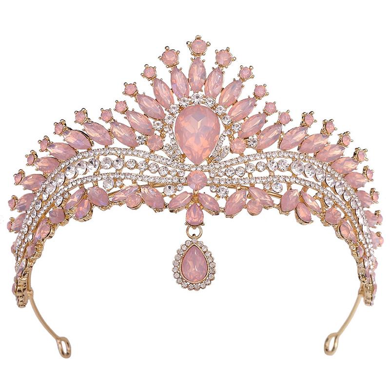 Luxury Queen Crystal Headwear Tiaras and Crowns Bridal Diadem Wedding Crown Girls Party Hair Jewelry Accessories
