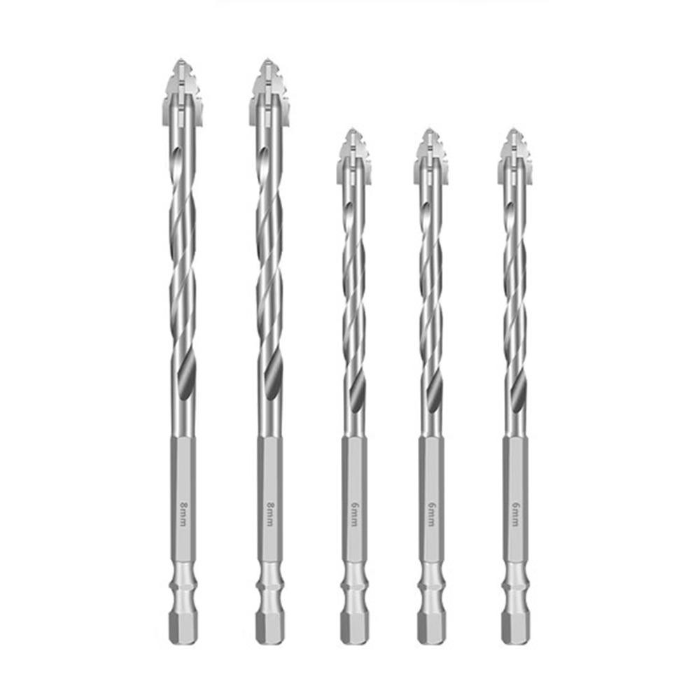 Четырехгранное сверло по плитке со скошенной головкой, набор сверл с шестигранным хвостовиком, инструмент для сверления